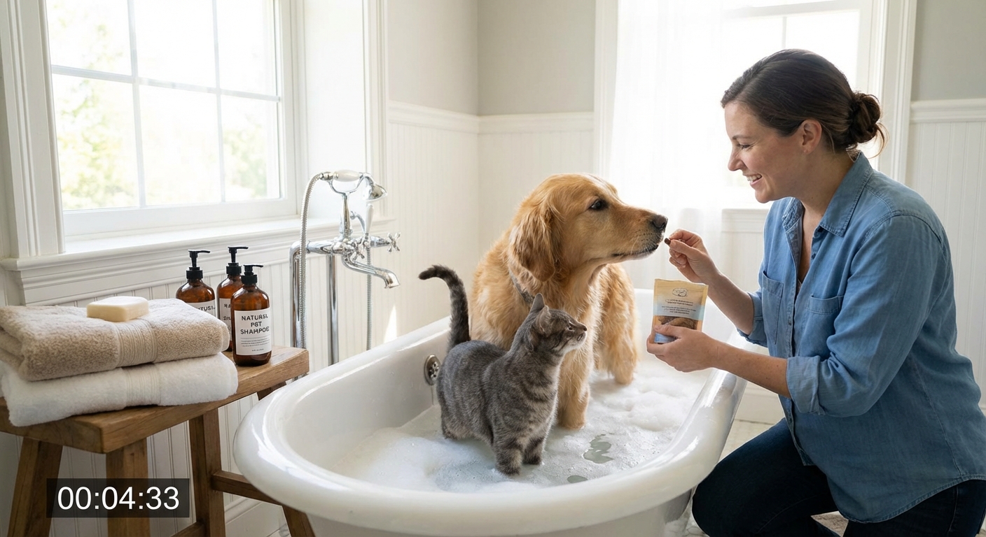 Bath Time Without the Battles: A Science‑Backed Bathing Guide for Dogs and Cats